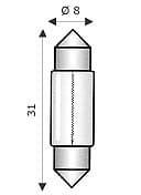 Sil. SV7 8 x 31 12 V 3 W