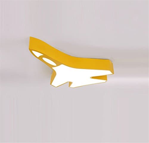 CHLIGHT 60Cm Children Room Yellow Ceiling Lights Creative Acrylic Rocket Shaped Ceiling Lamps Bedroom Living Room Boy Room Girl Room Kindergarden Indoor Cartoon Pendant Lights Cute LED Lamp,A