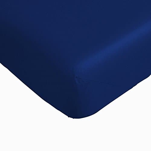 Re Sole - Queen-size bed sheet with angles Percalle Unito, color: blue