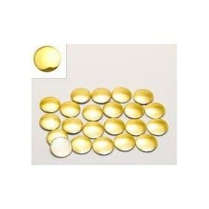 Hot Fix Forms Round, Metal, Gold, 6 mm, 48-Piece