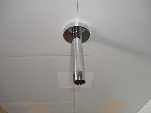 OurTaps Ceiling Mounted Shower ARM, Brass & Chrome, 100mm (4") with Cover Plate - 109N