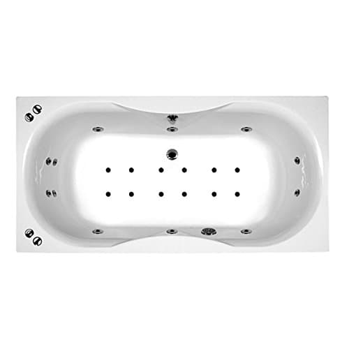 Plumbers Choice Rectangularo No 2 System 3 Acrylic Straight Single Ended Whirlpool &amp; Airpool Spa Bath 1700mm x 700mm