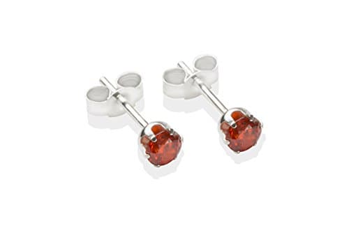 FunkyroxSterling silver 4mm CZ crystal stud earrings. Gift box