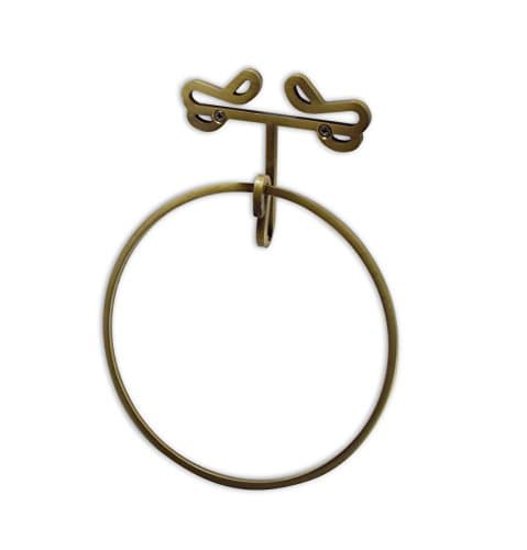 Taberner Lazzo Towel Ring Small, Metal, Rustic, 16 x 3 x 22 cm