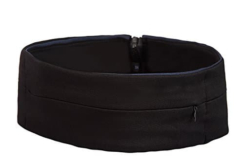 Running Belt Waist Pack with 3 Large Security Pockets and Zipper, Fits All Size Phones Passport and More, Extra Wide Spandex Fanny Pack For Men, Women, Hiking, Travel, Workouts, Sports, Training