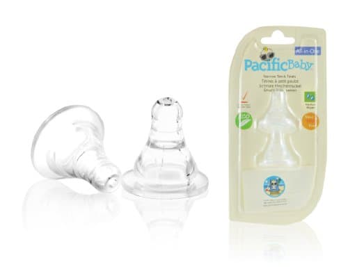 Pacific Baby Narrow Neck Teats, Medium Flow, 2-Count