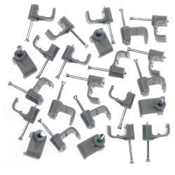 SupaLec Grey Cable Clip Ã‚â€“ Flat for Twin and earth cable 2.5mm