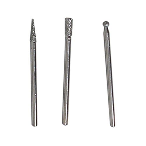 Rotacraft Assorted Diamond Burs, Pack of 3, Silver