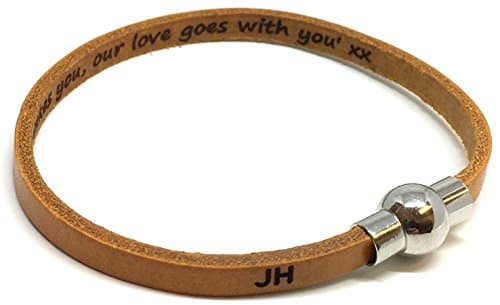 Personalised Handmade Wristband 5MM Leather
