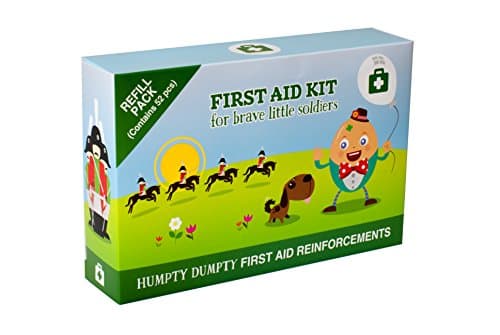 Yellodoor 70 pcs First Aid Kit Refill Pack – Child friendly with Burns Gel, Kids Plasters, Dressings, Wound Wash, Non-Alcohol Wipes & Scissors. Perfect for babies and toddlers