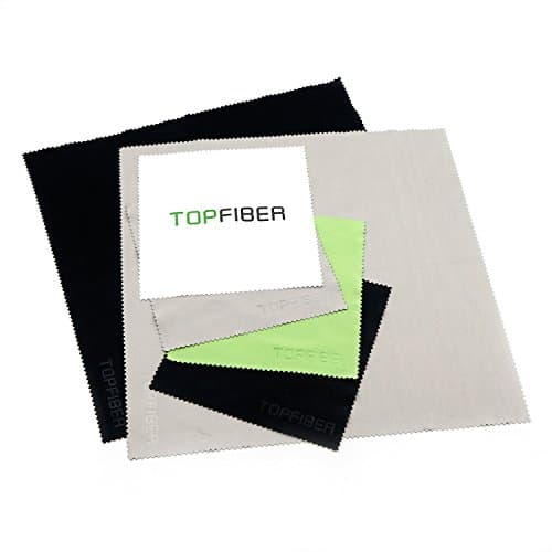 (6 Pack) TopFiber Microfiber Cleaning Cloths - For All LCD Screens, Tablets, Lenses, and Other Delicate Surfaces - 6 x 6 inch(4pcs) + 12 x 12 inch(2pcs)