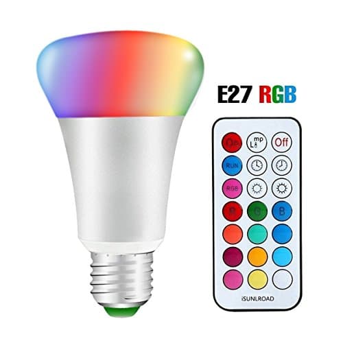 10W E27 LED Bulbs, Minkle RGBW 12 Colours Changing Light Bulbs with 21 Key Remote Control, Dimmable Mood Lighting Lamps [Energy Class A ++] ¡­