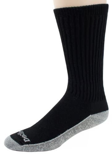Doc OrthoMen's Soft Fit Silver Crew Socks (4 Pairs) (Medium, Black)