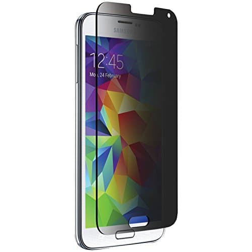 Znitro Glass Screen Protector for Samsung Galaxy S5 - Retail Packaging - Black