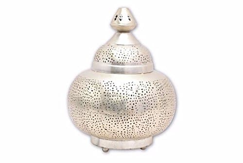 New Moroccan Silver Crown Table Lamp Handmade Lantern Home Decor LED Desk Light, E27, 40 Watts, [Energy Class A++]