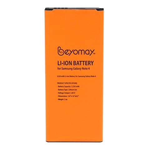 Beyomay Battery for Samsung Galaxy Note 4 Original Rechargeable Replacement Battery Li-ion 3220mAh with NFC