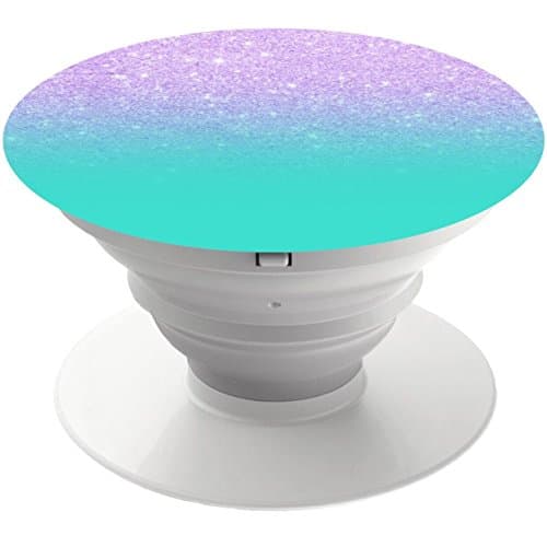 Premium Mounts and Stand, Expanding Stand Pop Grip Mount Sockets for iPhone,Smartphones and Tablets - Modern mermaid lavender glitter turquoise ombre