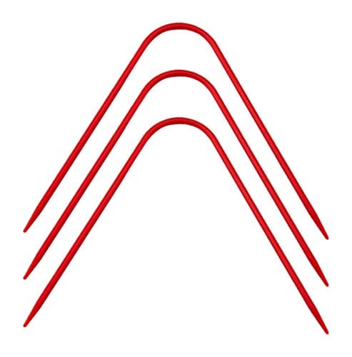 Neko 62 10 25 Knitting Game Plastic with 3 Needles 2.50 mm 20 x 12.5 x 0.5 cm Red