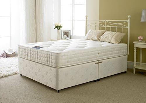 Comfy Beds Double Jubilee Divan with 2 Left Drawers, 4 ft, White
