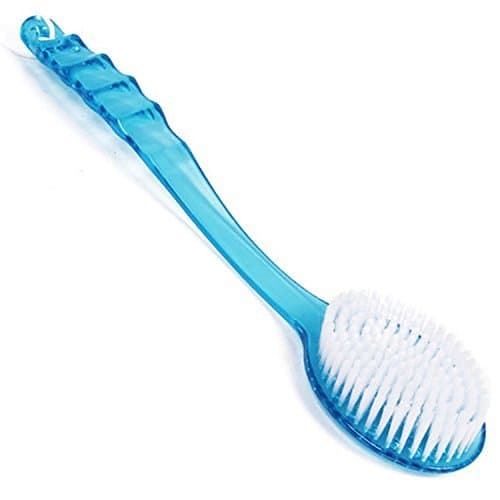 dingdangbell Long Handle Bath Shower Body Brush with Super Soft Bristles Shower Back Scrubber For Beauty Dry Skin Body Brush (Blue)