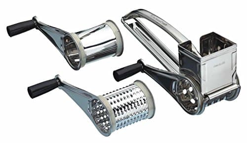 Stainless Steel Rotary Grater (3 Versatile Interchangeable Drums)
