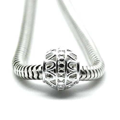 Moondrops Abstract Decorative - Openwork Spacer - 925 Sterling Silver Charm Bead - European