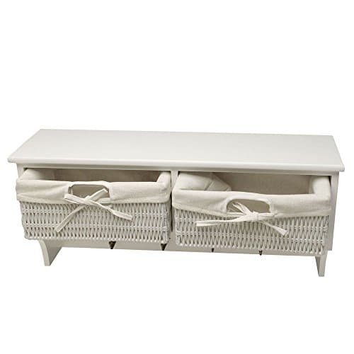 Minimalist Design White Wall Mounted Shelf with 2 Wicker Drawers and Five Hooks \ Furniture Home House Cabinet Desk Shelf Stand Dresser Seat Dining Living Room Chairs Table Contemporary Stylish Unique Ottoman Stuff Parents Kids Outdoor Indoor Sleeping Beside Office Hotel Entrance Decorative Special Large Big Small Durable Quality Couch Bedroom Modern Kitchen Gadgets Wood Solid