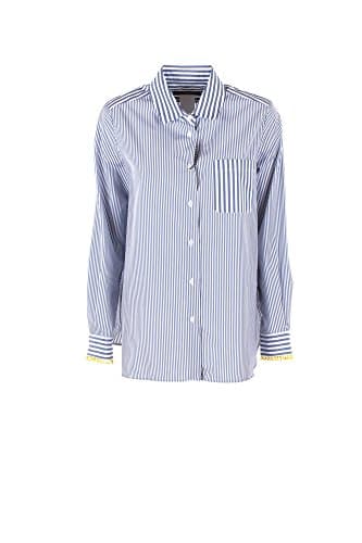 Max Mara Weekend Camicia Donna 42 Bianco/Blu Gestro Primavera Estate 2018
