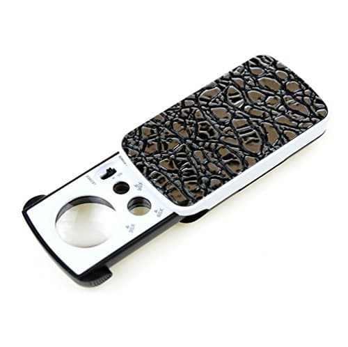 Pulling Type Magnifying Glass 30X60X90X 3 Lenses With 2 LED Banknote Inspectionand Jewelry Identification Magnifying Glass