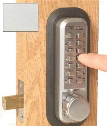Lockey 2210DC Double Sided Adjustable Mechanical Deadbolt with Keyless Entry fro, Satin Chrome by Lockey