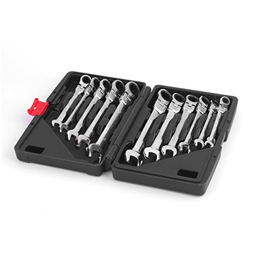 Niceao 12 Piece 8 – 19 mm Ratchet Spanner Set/Open-Ended Spanner/Ring Spanner Set Ratchet Tool Kit/Socket Double Sided with Flexible Head for Automotive Raparatur