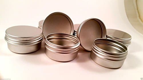 Empty Screw Top Round Tin Containers for Lip Balm, Crafts, Cosmetic, Candles, Storage Kit 1/2 Oz (35) by Bottles And Tins