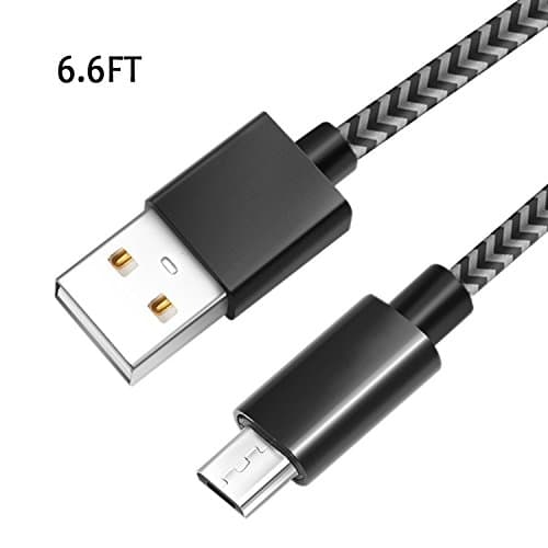 Micro USB Cables, EYESWORLD 6.6Ft/2M Ultra Durable High Speed Nylon Braided Sync and Charge Cables Sync and Charge for Android Smartphones Samsung, Nexus, LG, Sony, BlackBerry, HTC, Motorola, Nokia, Kindle, PS4 Controller