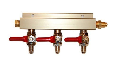 Co2 Distribution Manifold - MFL (Threaded) Connections (3-way) by Chill Passion Inc.