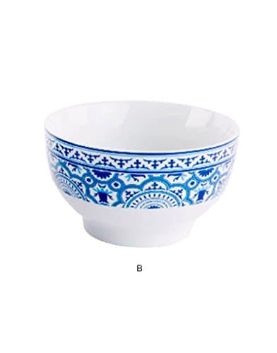 Porcelain Bowl. Tiles Blue 2 Models