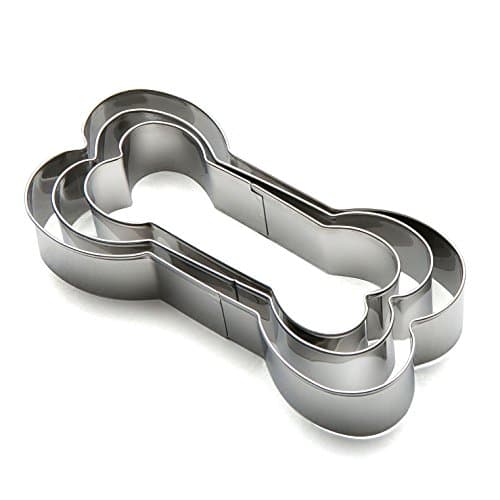 Dog Bone Cookie Cutters Bone Shape Biscuit Cutter for Homemade Treats and Crafts Stainless Steel Pastry Cutters Set of 4 by KAISHANE
