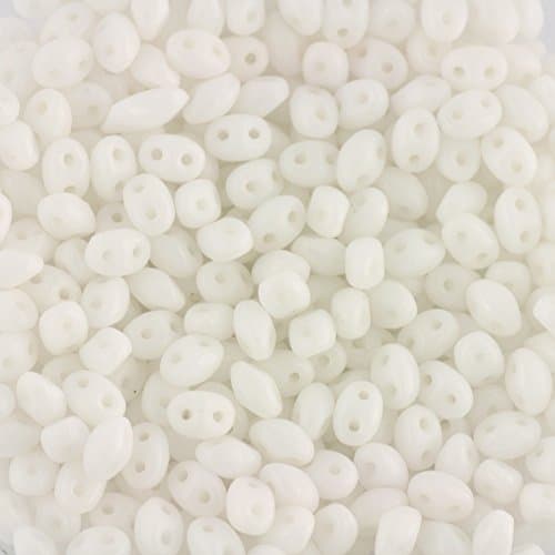 Superduo Beads Opaque White Qty 10 Grams
