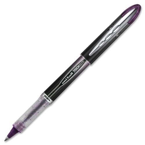Uni-ball Vision Elite BLX Series Stick Bold Point Rollerball Pen, Purple/Black Ink Pen 1 Each by Uni-ball