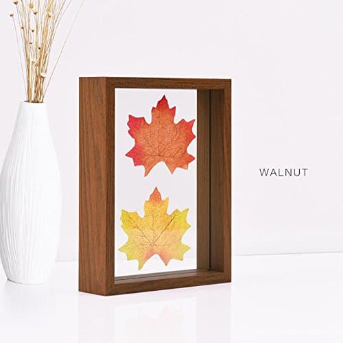 Glass specimen frame Square 5 6 7 8 10 inch frame American Creative Picture Frame , walnut color , 7 inch
