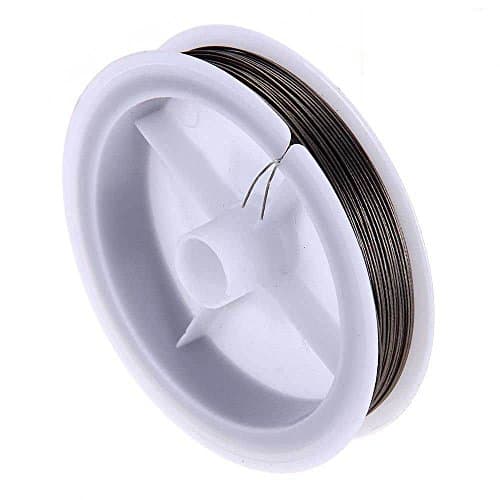 DIY Crafts Rolls 0.38 mm Diameter 148-164 ft Tiger Tail Beading Wires Bright Bead Stringing Wires Stainless Steel/Multi Color (Pack Of 3 Roll, Silver Tiger Tail Roll)