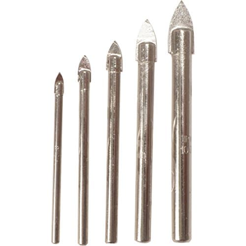 Advanced Irwin Pro-Series 5 Piece Glass &amp; Tile Drill Bit Set 4 - 10mm [Multi Set] --