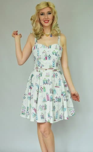 Retro beach huts bra top