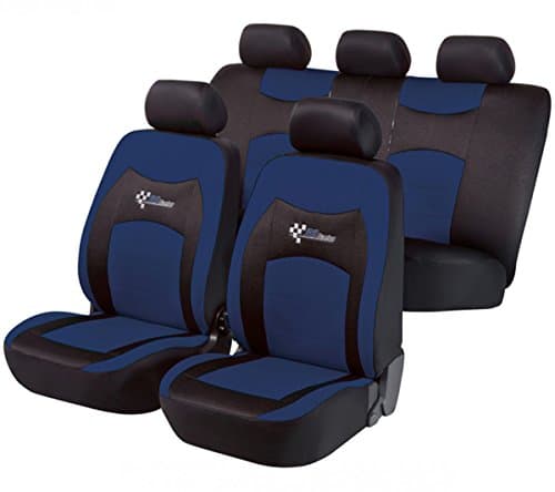 Timon 41312, Car seat covers, protective covers, Complete set, black, blue