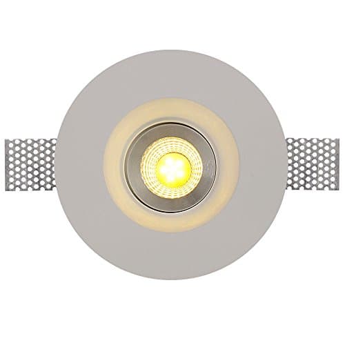 Natsen LED Panel Plaster Ceramic Light Recessed Classic Slim with GU10 Bulb Ceiling Light Round Light Bulb SG5020