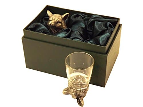 Fox animal head shot glasses x 2