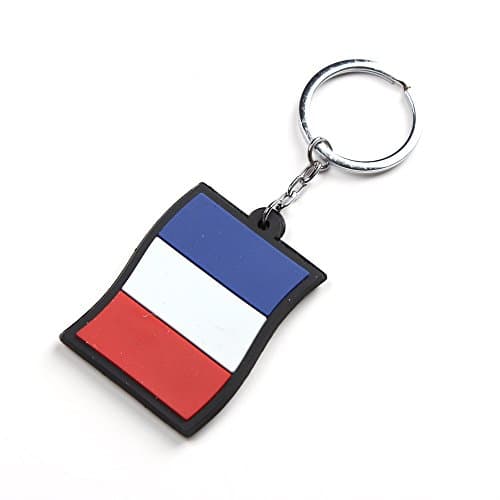 France Flag Rubber Keyring