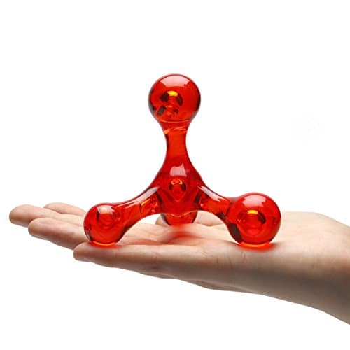 Lunata (Upgrade 2019) 4 Point Trigger Massager for The Back, Neck, Shoulders and The Feets, myofascial Release Trigger Point Massage, Red