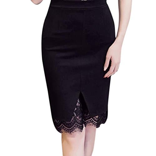 Women Blue Denim Jeans Solid Casual Hole Summer Button Short Mini Skirt (XL, A)