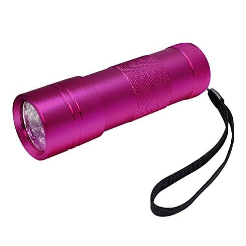 FiveRen 12 LED UV Ultra Violet Torch Mini Flashlight for Detecting Pet Dog Urine Stains (Purple)