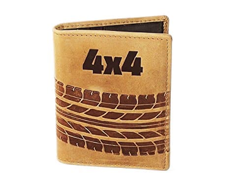 4x4 Leather Designer Double Card Holder Wallet